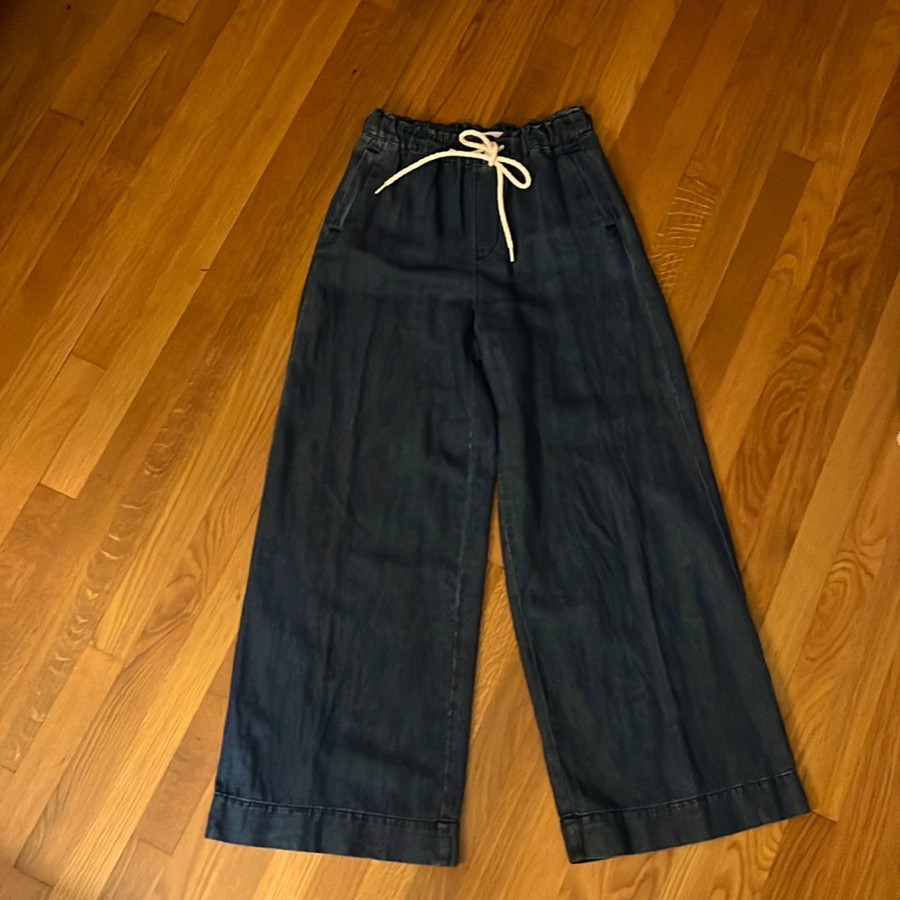 Loft denim wide leg jeans.